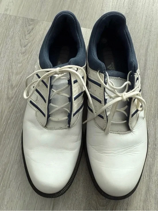 Adidas Women’s White Navy Golf Spikeless Lace Up Athletic Golf Shoes size 7 - Picture 5 of 10